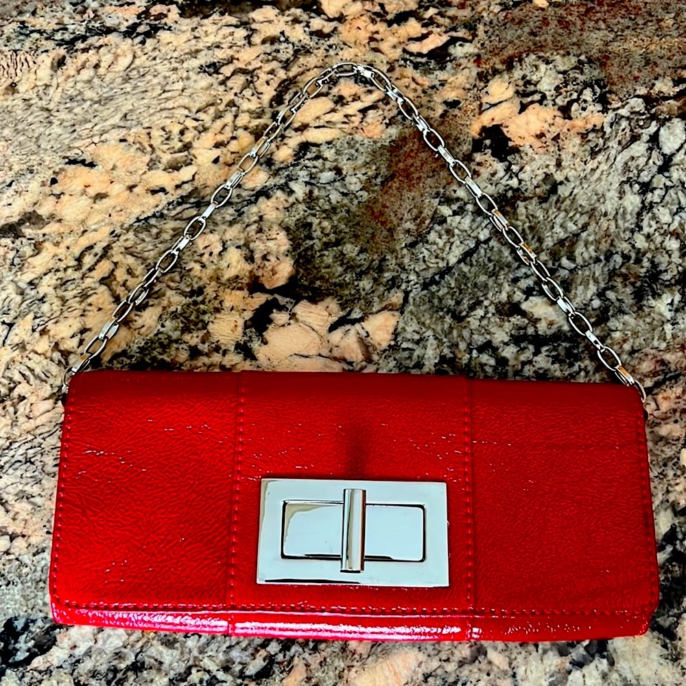 Banana Republic Clutch. Gorgeous red leather in excellent condition.